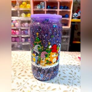 Handcrafted snowglobe tumbler
